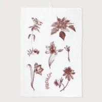 Geschirrtuch XMASFLOWERS Weiss