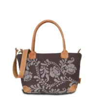 Hand-Umhängetasche SWANY M - Filz-Leder 25 x 21 x 11 cm
