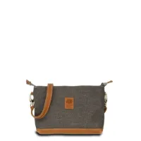 Umhängetasche KARLIE LUSH - Leinen-Leder 24-27 x 17 x 6 cm