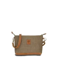 Umhängetasche KARLIE LUSH - Leinen-Leder 24-27 x 17 x 6 cm