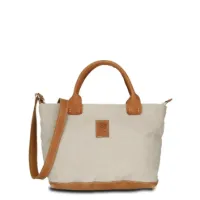 Hand-Umhängetasche KARLIE LUSH - Leinen-Leder 26-35 x 22 x 10 cm