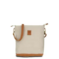 Umhängetasche KARLIE LUSH - Leinen-Leder 24-27 x 27 x 6 cm