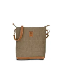 Umhängetasche KARLIE LUSH - Leinen-Leder 24-27 x 27 x 6 cm