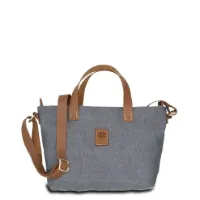 Hand-Umhängetasche KARLIE LIGHT - Leinen-Leder 26-33 x 22 x 10 cm