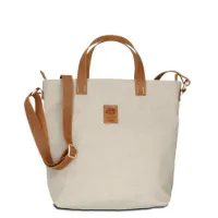 Hand-Umhängetasche KARLIE LIGHT - Leinen-Leder 25-34 x 30 x 10 cm