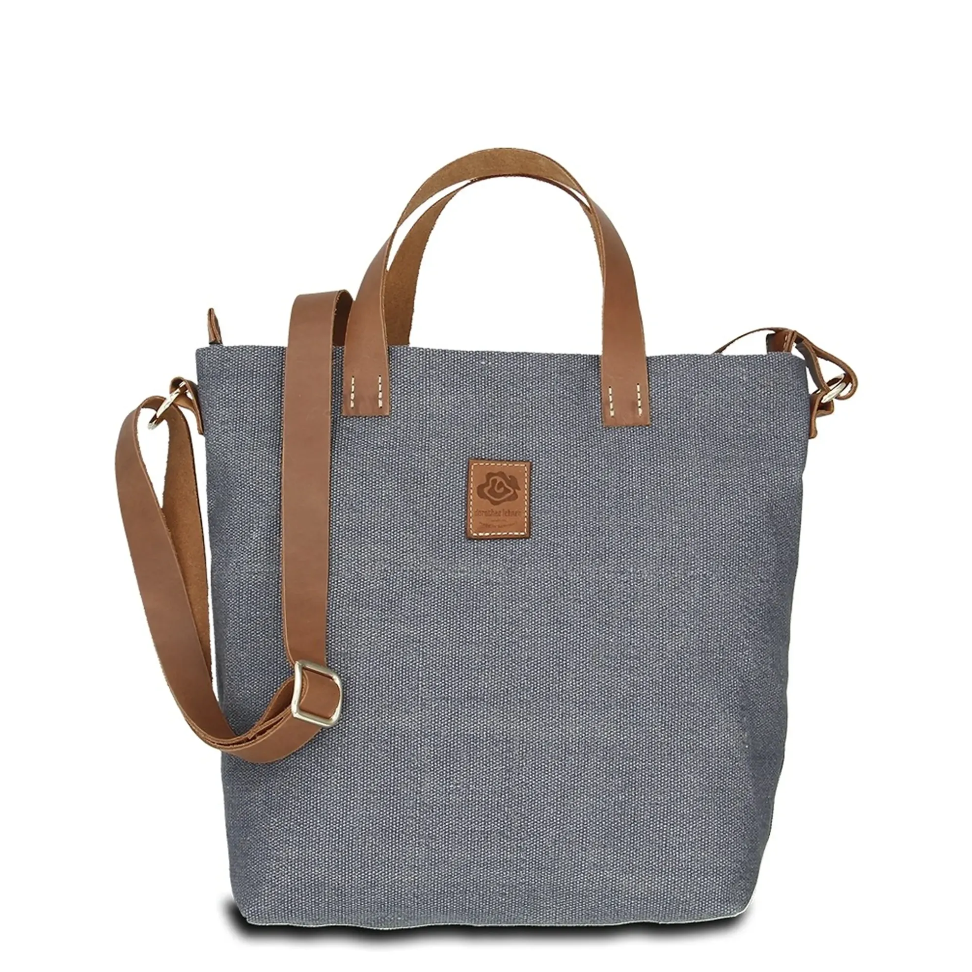 Hand-Umhängetasche KARLIE LIGHT - Leinen-Leder 25-34 x 30 x 10 cm