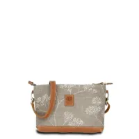 Umhängetasche JOANA lush small - Leinen-Leder 24-27 x 17 x 6 cm