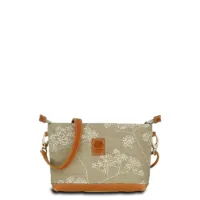 Umhängetasche JOANA lush small - Leinen-Leder 24-27 x 17 x 6 cm