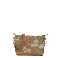 Umhängetasche JOANA lush small - Leinen-Leder 24-27 x 17 x 6 cm
