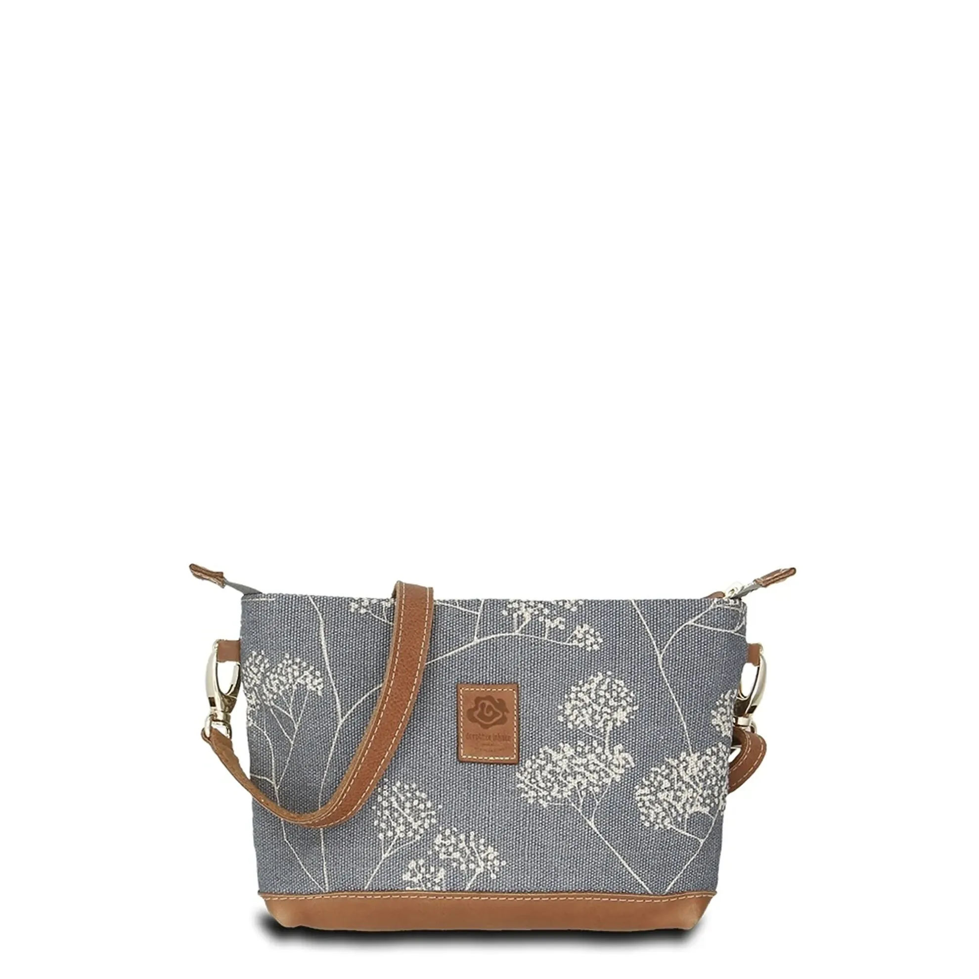 Umhängetasche JOANA lush small - Leinen-Leder 24-27 x 17 x 6 cm