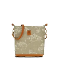 Umhängetasche JOANA lush easy - Leinen-Leder 24-27 x 27 x 6 cm
