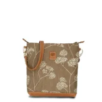 Umhängetasche JOANA lush easy - Leinen-Leder 24-27 x 27 x 6 cm