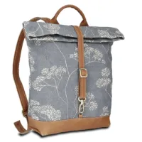 Rucksack JOANA backpack - Leinen-Leder 27-36 x 38 x 10 cm