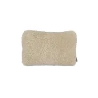 Wollekissen BENNY - Schaffell/Leinen 39 x 25 cm