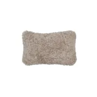 Wollekissen BENNY - Schaffell/Leinen 39 x 25 cm