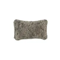 Wollekissen BENNY - Schaffell/Leinen 39 x 25 cm