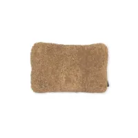 Wollekissen BENNY - Schaffell/Leinen 39 x 25 cm